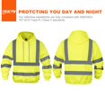 thumbnail image 2 of Sudadera de seguridad Wefeyuv - Sudadera con capucha reflectante para hombre, color amarillo, 2 of 7