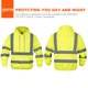 thumbnail image 2 of Sudadera de seguridad Wefeyuv - Sudadera con capucha reflectante para hombre, color amarillo, 2 of 7