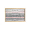 thumbnail image 1 of Abstract Wall Art with Frame, Abstract Pattern with Short Lines Chalkboard Geometric Simple Retro Art Print, Printed Fabric Poster for Bathroom Living Room, 35" x 23", Black Pink, by Ambesonne, 1 of 2