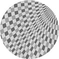 thumbnail image 1 of Ahgly Company Machine Washable Indoor Round Transitional Platinum Gray Area Rugs, 3' Round, 1 of 7