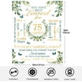 thumbnail image 2 of LHSHID 75th Birthday Gifts for Women Men 75th Birthday Decorations Women Happy 75th Birthday Gift Ideas Gifts for Women Turning 75 Gifts for 75 Year Old Bday Gifts Birthday Blanket Gift 50"x60", 2 of 7