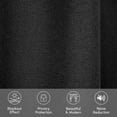 thumbnail image 5 of "Mocassi Blackout Grommet Curtains, 2 Panels, Thermal Insulated Room Darkening Drapes, 54"" x 63"", Black", 5 of 7