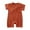 Brown, variant on Kaemgyyd Unisex Baby Girl Romper Soft Ribbed Cozy Button down Short Jumpsuit Summer Infant Newborn Boy Clothes for 0-12 Months