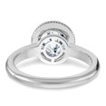 thumbnail image 5 of 14k White Gold Solitaire 1.9ct. Round Beaded Bezel Moissanite Engagement Ring Size 8, 5 of 7