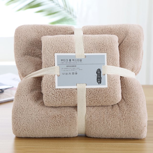 Juego de regalo de toalla de terciopelo coral de moda Toalla gruesa para madre e hijo Generación