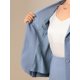thumbnail image 5 of INSPIRAR CHIC Conjunto de Falda de 2 Piezas para Mujer Blazer Peplum Falda Lápiz de Cintura Alta Atuendo de Trabajo L Gris Azul, 5 of 6
