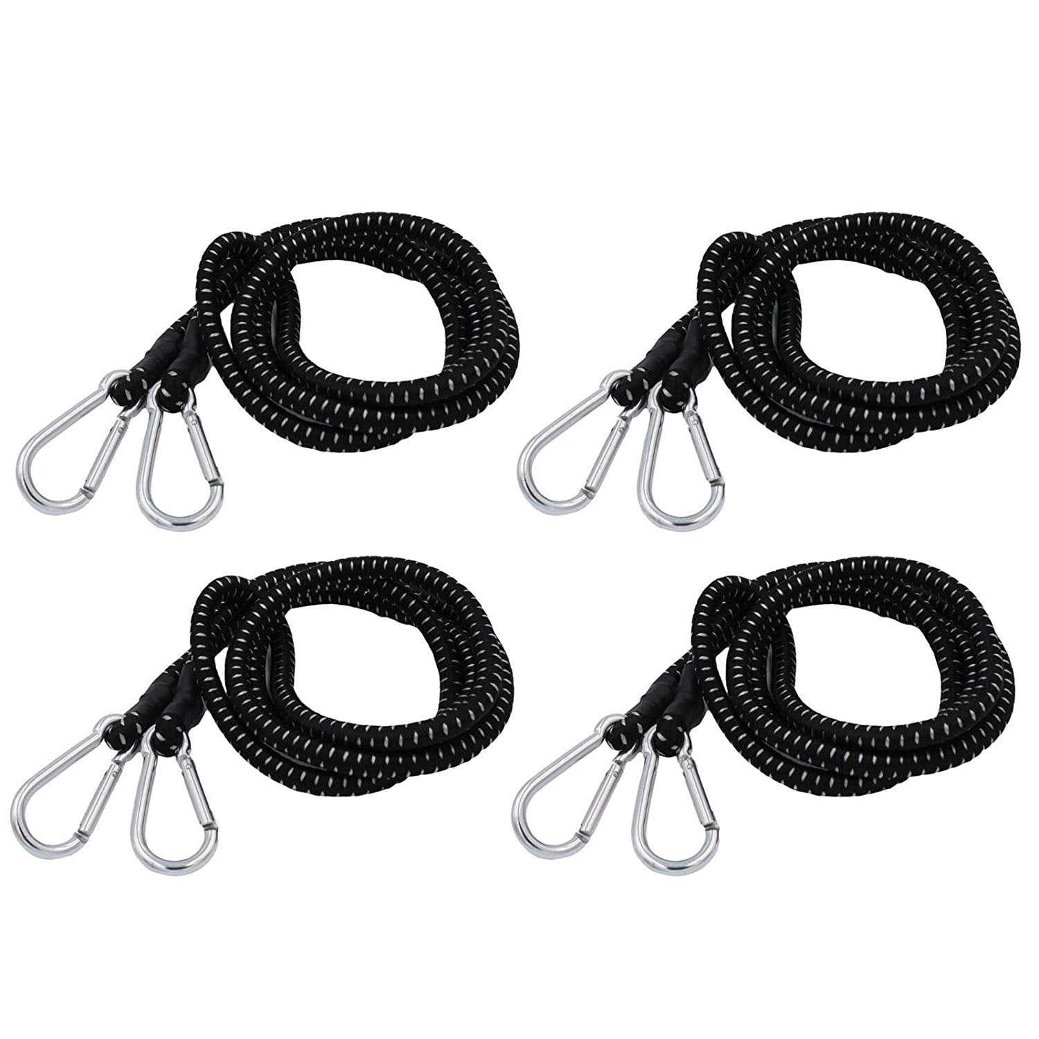 Bungee Cords with Hooks Heavy Duty Bungee Cord with Carabiner Hook 24 Inch 4 