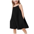 thumbnail image 2 of MKOSPLRT 4-16 Years Wide Leg Jumpsuits for Girl Linen Spaghetti Strap Romper Shorts Solid Baggy Summer Beach Jumpers with Pockets, 2 of 6