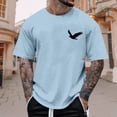 thumbnail image 3 of T Shirts for Men 2026 Summer Casual Short Sleeve Crewneck Flying Bird Graphic Tees Streetwear, 3 of 6