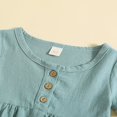 thumbnail image 4 of Robes d'Été pour Bébés Filles à Manches Courtes Bouton vers le Bas Robes, 4 of 9