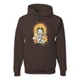 thumbnail image 1 of Wild Bobby, Betty Boop Good Vibes Only Betty Boop Unisex Hoodie Sweatshirt, Brown, Small, 1 of 5