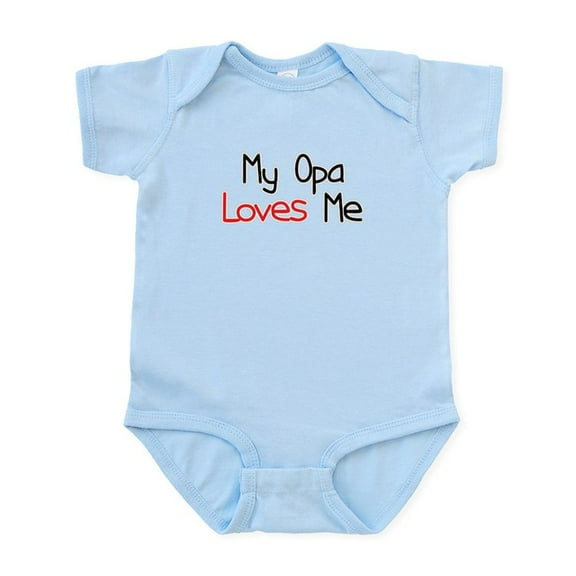 CafePress - My Opa Loves Me Infant Bodysuit - Baby Light Bodysuit, Size Newborn - 24 Months