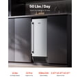 thumbnail image 5 of VEVOR Undercounter Built-in Ice Maker, 50 Lbs/Day Under Counter Ice Maker Machine with Drain Pump Reversible Door Stainless Steel, Freestanding Ice Maker for Commercial Home Kitchen, 5 of 9