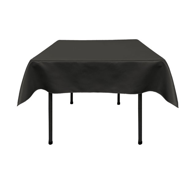 LA Mantel cuadrado de satén de novia de 58 por 58 pulgadas, negro LA Linen TCbridal58X58_BlackB24