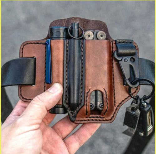 Best leather belt pouch Pouch for Leatherman multitool Flashlight Sheath Hot