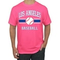 thumbnail image 1 of Wild Bobby City of Los Angeles LA Baseball Fantasy Fan Sports Men's T-Shirt, Neon Pink, Large, 1 of 6