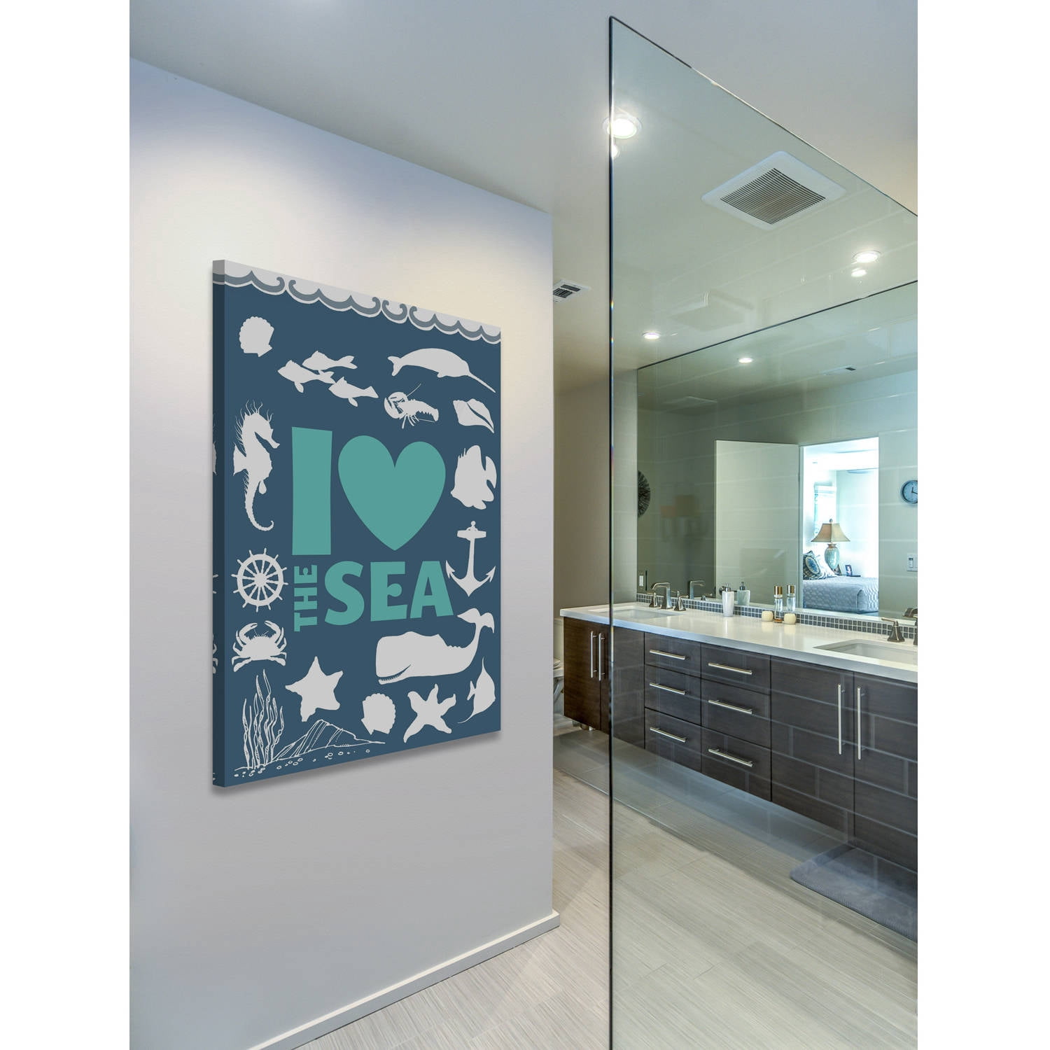 "The Sea" Painting Print on Wrapped Canvas