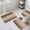 Brown, variant on Blue Beige Brown Bath Mat 3 Piece Bathroom Rug Set, Country Retro Gradient Wooden Grain Non Slip Bath Rug Contour Mat and Toilet Lid Cover, Absorbent Shower Mats Soft Bath Rugs and Mats Sets
