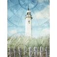 thumbnail image 2 of Villa, Mlli 25x32 White Modern Wood Framed Museum Art Print Titled - Light House Up On The Hill, 2 of 4