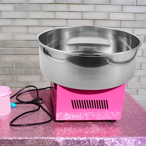 TEHAUX 2Pcs Stainless Steel Round Cake Tray Commercial Grade Cotton Candy Machine Basin Replacement Silver