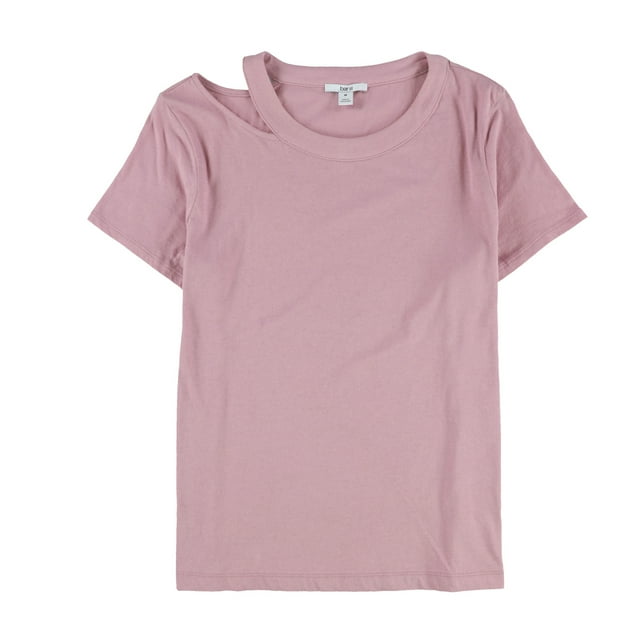 bar III Womens Cutout Basic T-Shirt, Pink, X-Small