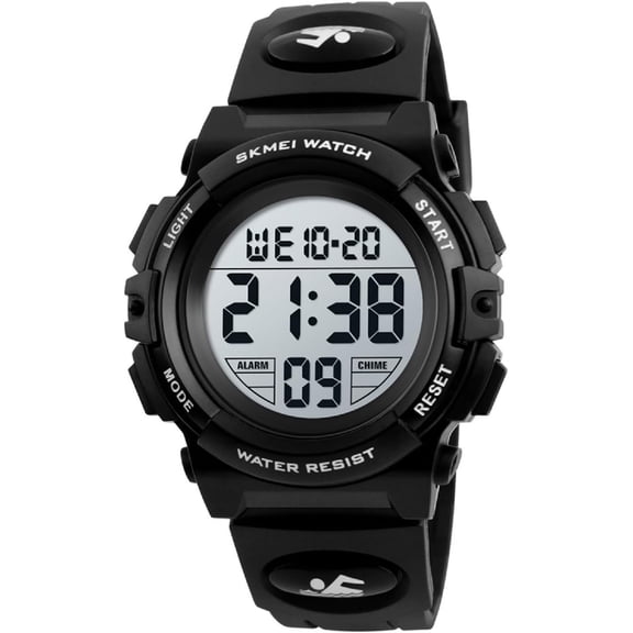 YILUFAINSZ Multifunctional Digital Sports Watch, Waterproof Outdoor Wristwatch Equipped with 7 Color LED Backlight, Stopwatch & Alarm