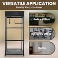 thumbnail image 2 of Multi-Purpose Garden Tool Rack, 3-Hook Vertical Storage with Stable Base, Fits Long-Handled Tools for Patio, 2 of 6