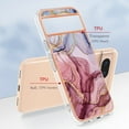 thumbnail image 5 of Designed for Google Pixel 8a Marble Case, Ultra Thin Girls Women Plating Marble Designed Flexible Soft TPU IMD Marble Protective Case Cover for Google Pixel 8a - Rose, 5 of 11