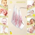 thumbnail image 3 of Cherry Spring Flowers Baby Muslin Washcloths Soft Absorbent Face Towel, Valentines Pink Tree Burp Cloths Cotton Bath Wipes 5 PCS Infant Wash Cloth for Newborn Boys Girls 12"x12", 3 of 7