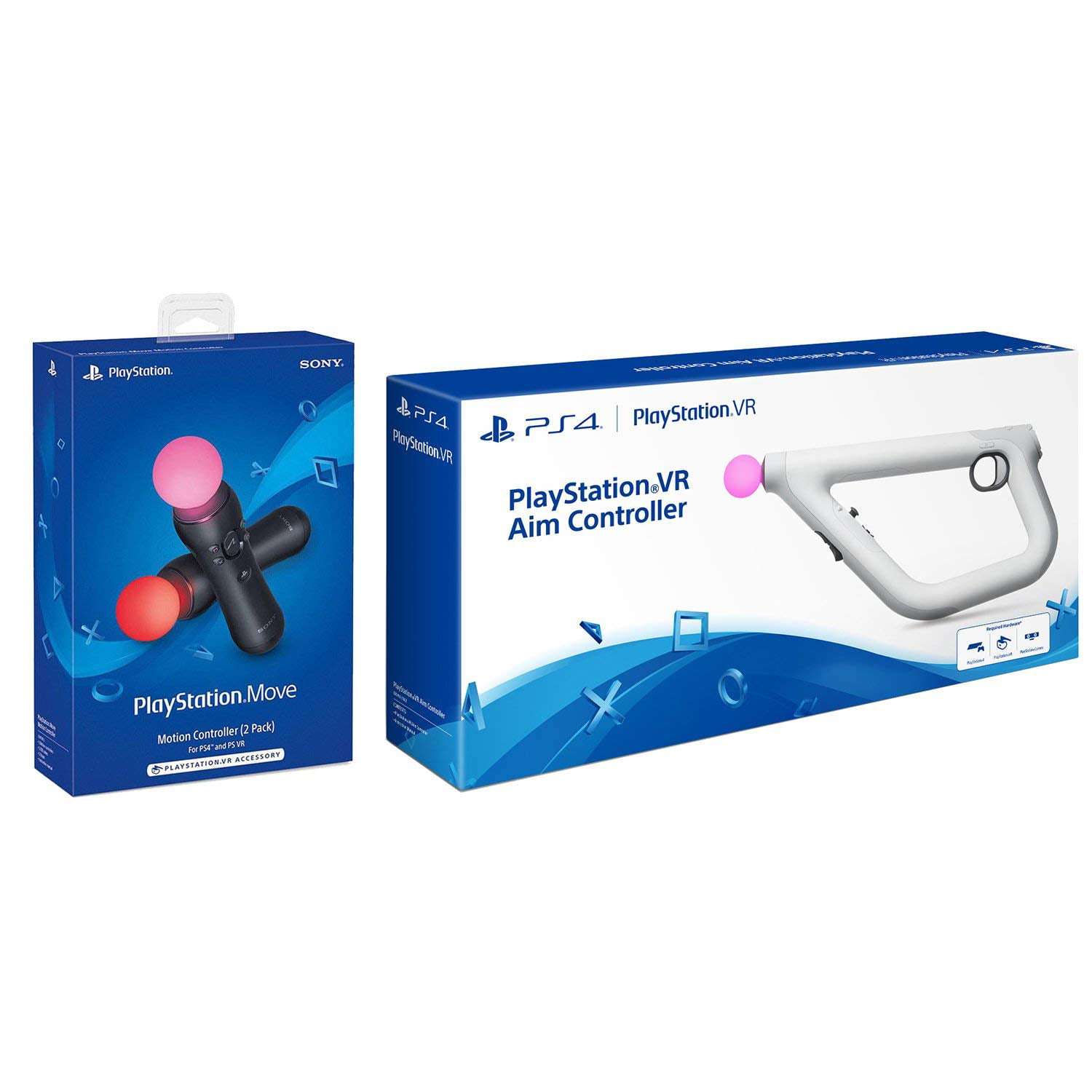 Sony PlayStation VR PSVR Aim and 2 Pack Move Motion Controllers - Walmart.com