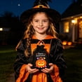thumbnail image 5 of AZXY Halloween Drawstring Gift Bags Texture Pumpkin Print Candy Treat Pouches, Reusable Portable Multipurpose Goodie Sacks for Halloween Party Favors & Holiday Decor Storage, Black, 5 of 7