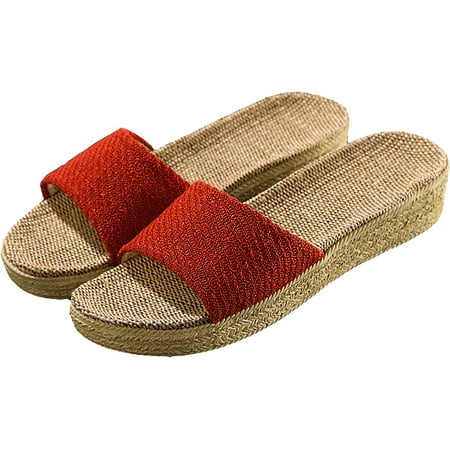 

PIKADINGNIS Women s Sandals Summer Sandals Speckled Wedge Sandals Open Toe Home Sandals Bathroom Sandals Beach Slippers