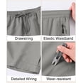 thumbnail image 4 of Lavenicole Men's Cargo Shorts Outdoor Lightweight Summer Casual Bermuda Shorts with Multi Zipper Pockets Gray 36W, 4 of 7
