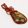 thumbnail image 2 of Coffee Jasper Gemstone Wire Wrapped Handcrafted Pendant Copper 3.30" SA 1411, 2 of 2