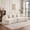 White, variant on Gretop 110" Curved Modular Sectional Sofa, High-Density Chenille Sleeper Couch for Living Room