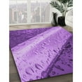 thumbnail image 3 of Ahgly Company Machine Washable Indoor Round Transitional Heliotrope Purple Area Rugs, 8' Round, 3 of 7