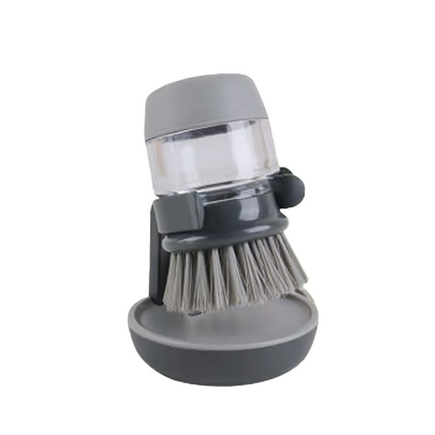 Xihbxyly Cepillo de Cocina Dispensador de Jabón, Agarre Cómodo con Gel de Sílice, Cabezales de Esponja de Repuesto para Ollas y Platos, Dispensador Automático de Jabón, Limpieza Doméstica Multiusos,