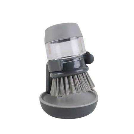 

Household Cleaning SAWVNM Kitchen Brush with Holder for Pot Pan Soap Dispensing Palm Brush Storage Set on Clearance