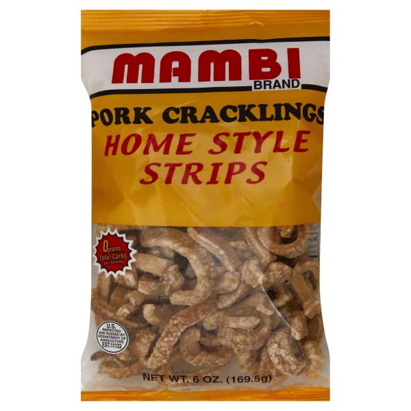 Mambi Pork Cracklings Home Style Strips, 6 Oz.