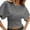Grey, variant on Ediodpoh Solid Color Basic Round Neck Short Sleeve Loose Waist Irregular Design Pullover T Shirt for Women Summer Tops for Women Black M