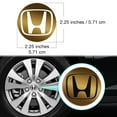 thumbnail image 2 of IPG Compatible with Civic Accord CRV VTEC Si Logo Center Cap Overlay Wheel Tire Decals Inner or Outer Stickers (Center Cap:2.25") (4 Units) (Outer Logo, Metallic Gold), 2 of 6