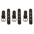 thumbnail image 4 of 3 Sets PU Leather Snap Toggle Closure Sew Coat Jacket on Duffle Jacket Buckle Coffee, 4 of 9