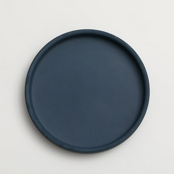 Ceramic round flower pot water tray decoration Morandi pigment burning base thickened cushion water storage tray