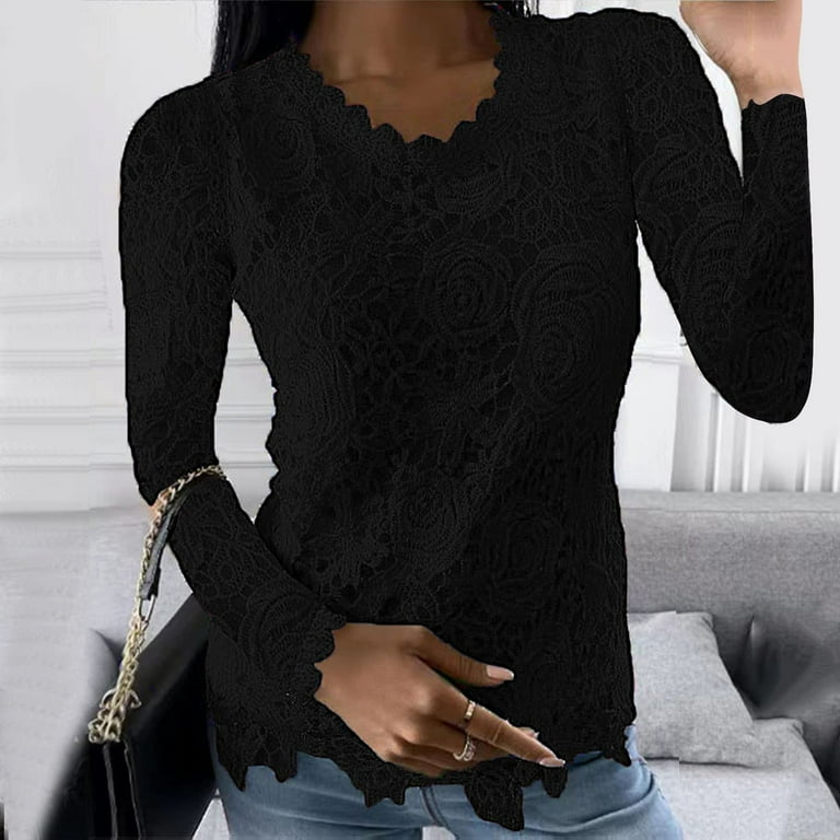 Long black dressy tops cheap