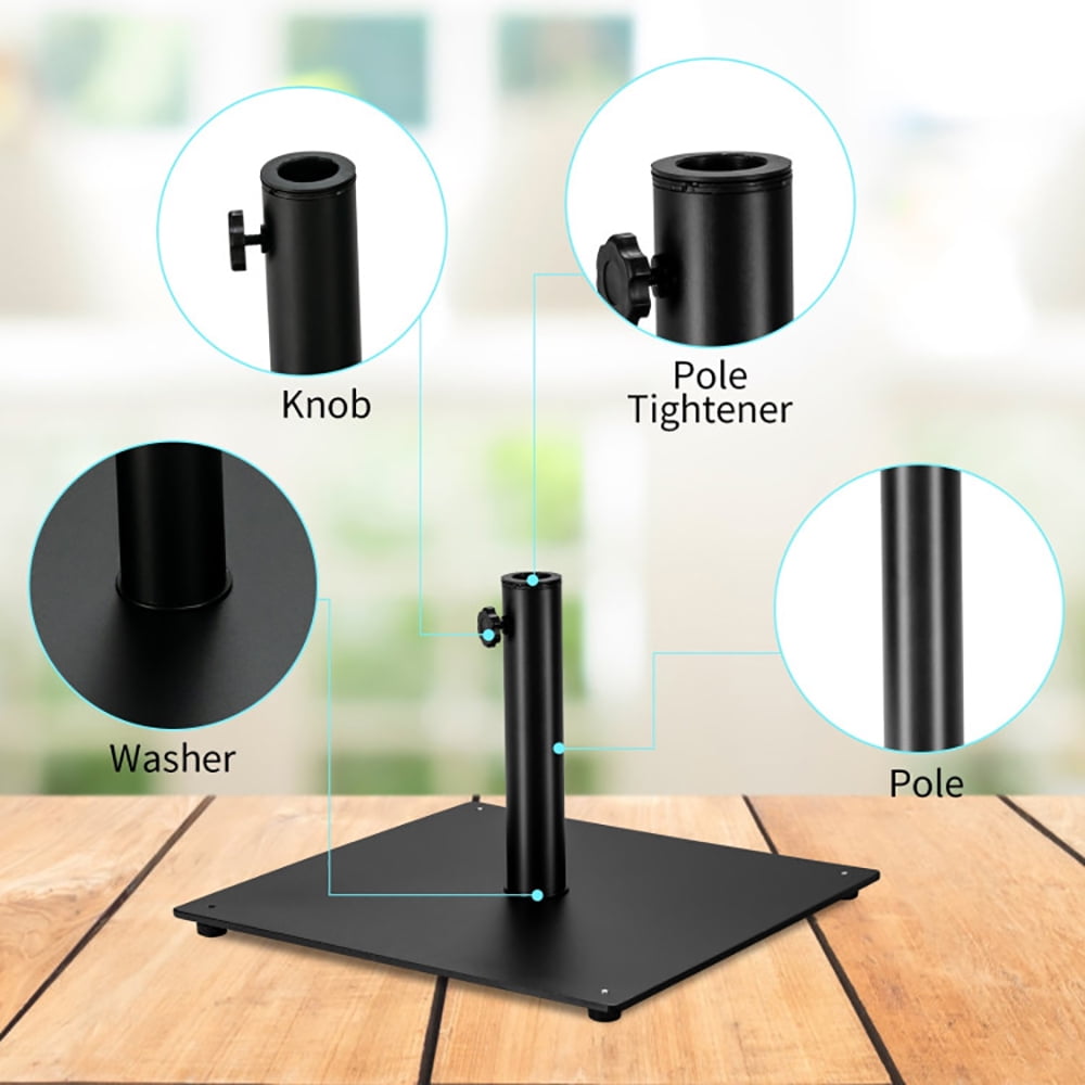 Aimee Lii Steel Heavy Duty Patio Market Umbrella Base with 3 Adapters for Backyard, Heavy Duty Umbrella Base Aimee Lii Steel Heavy Duty Patio Market Umbrella Base with 3 Adapters for Backyard, Heavy Duty Umbrella Base
