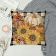 thumbnail image 2 of BCIIG Fall Pillow Covers Hello Pumpkin   Farmhouse Buffalo Plaid Throw Cushion Case Fall Decorations for Couch Sofa 18x18in, 2 of 5