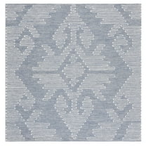 SAFAVIEH Kilim Jack Tribal Area Rug, Blue/Ivory, 6' x 6' Square