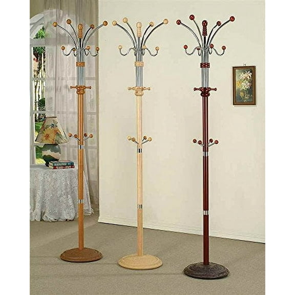 ADF Manhattan 74-Inch Coat Rack, Cherry