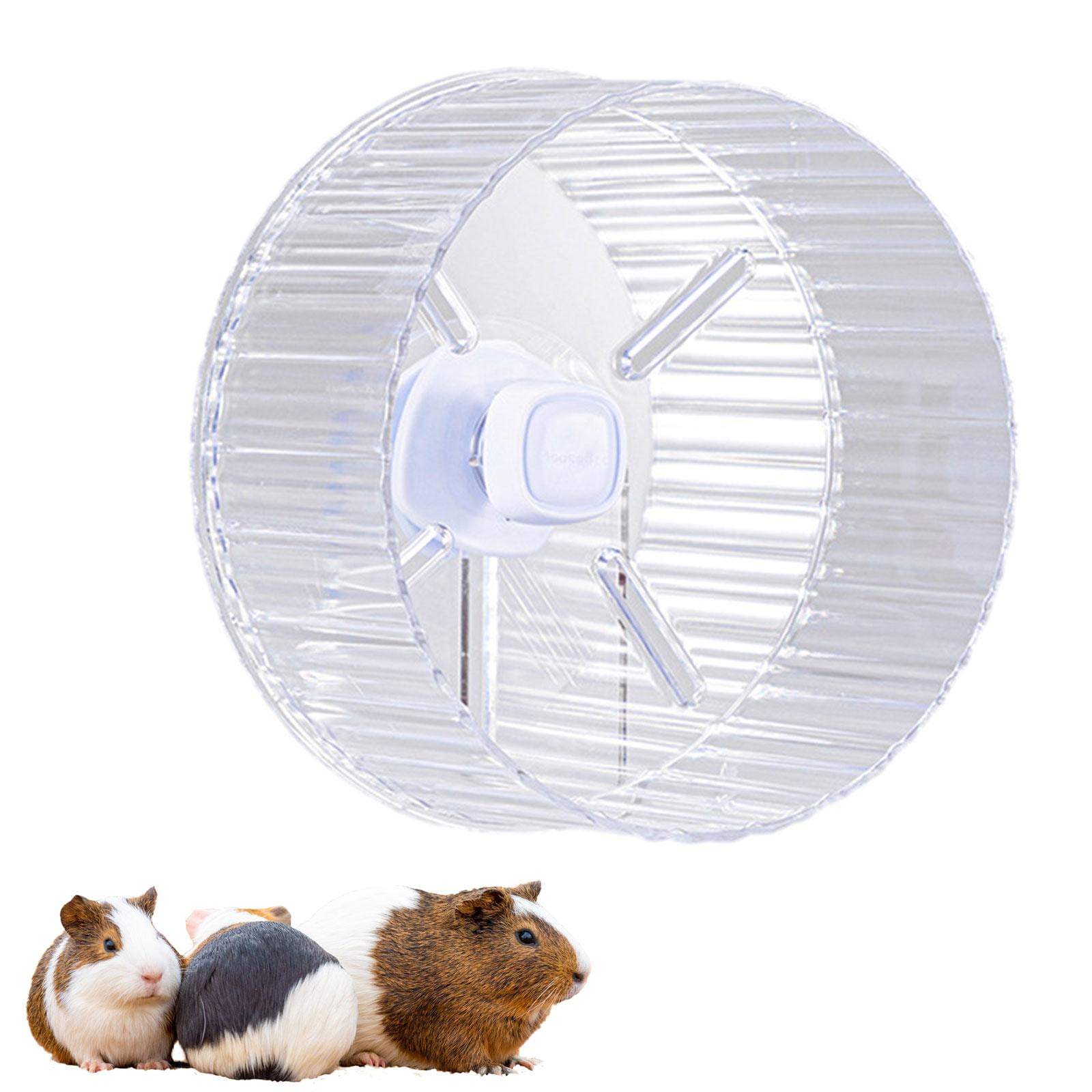 Bvdfgk Hamster Exercise Wheels, Round Small Animals Exercise Wheels for Dwarf Rat Small Clear 21cm No Stands