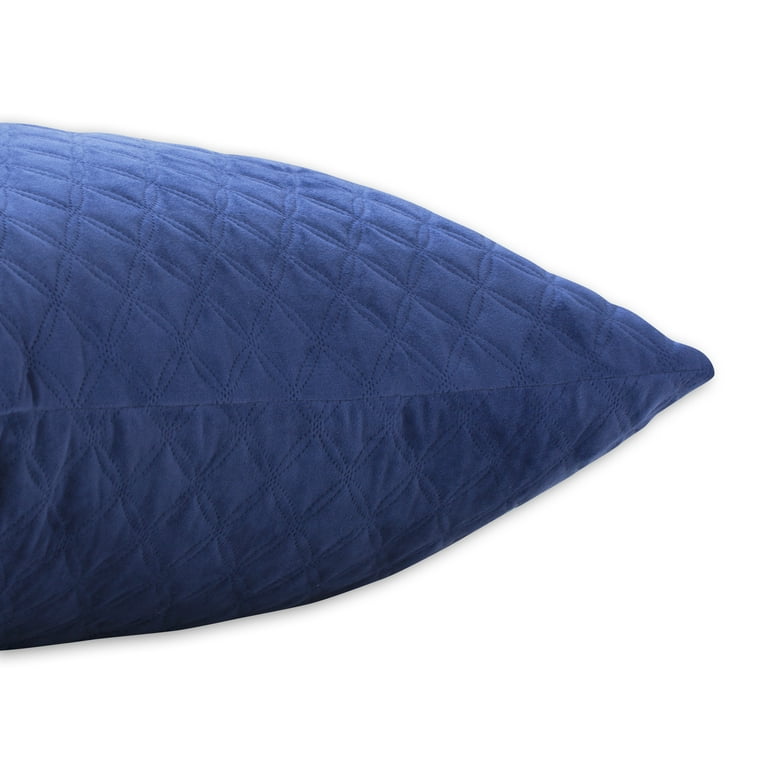 Better Homes Gardens Quilted Velvet 24x24 Knife Edge Floor Pillow Blue